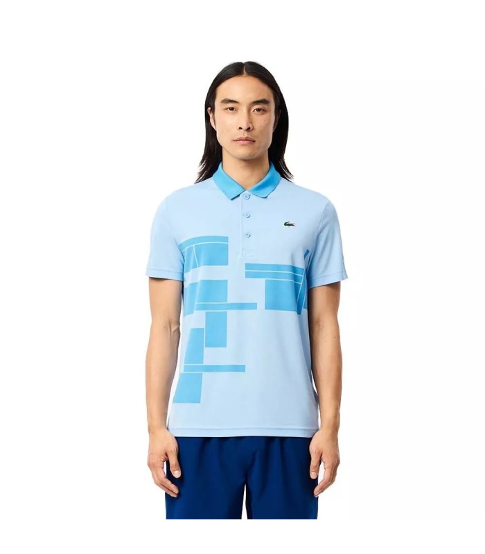 Polo Bleu Clair de Supporter de Tennis de Lacoste Novak Djokovic | Ipontennis