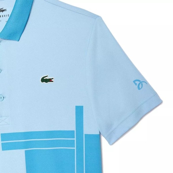Polo Azzurro Chiaro da Appassionato di Tennis di Lacoste Novak Djokovic | Ipontennis