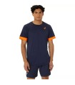 Asics Court T-Shirt Dunkelblau Orange | Ipontennis