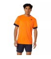 Asics Court T-Shirt Orange Dunkelblau | Ipontennis