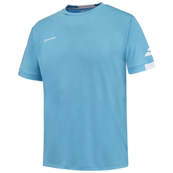 Camiseta Babolat Play de gola redonda azul ciano | Ipontennis