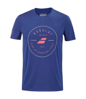 Babolat Marineblaues Grafik-Trainingsshirt | Ipontennis