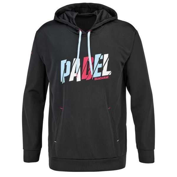 Felpa con cappuccio Babolat Padel Nera | Ipontennis