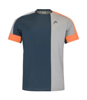 Camiseta Head Padel Tech Cinza Laranja | Ipontennis