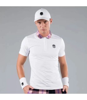 Polo Hydrogen tech Tartan com fecho branco | Ipontennis