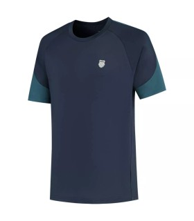 Camiseta K-Swiss Hypercourt Mesh Crew Azul Marinho Teal | Ipontennis