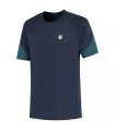 K-Swiss Hypercourt Mesh Crew T-Shirt Navy Blue / Teal1