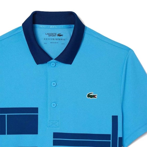 Polo Lacoste Tennis Novak Djokovic Fan Bleu Polo | Ipontennis