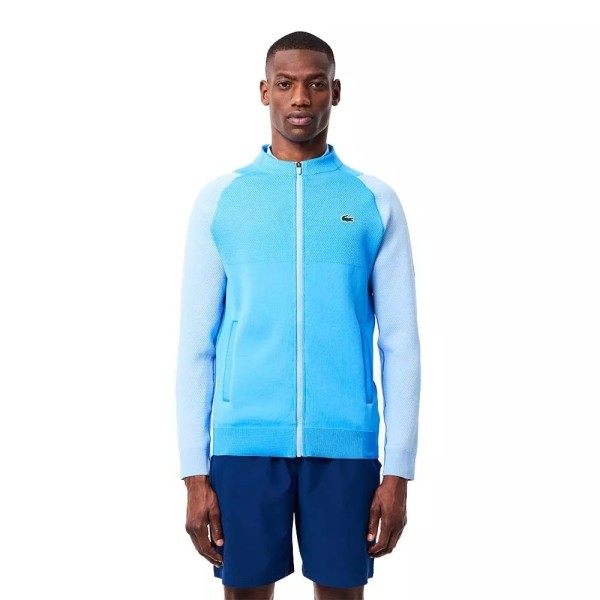Lacoste Tennis Novak Djokovic Light Blue Jacket | IPONTENNIS