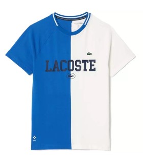 Blau-weißes T-Shirt Lacoste Sport x Daniil Medvedev | Ipontennis