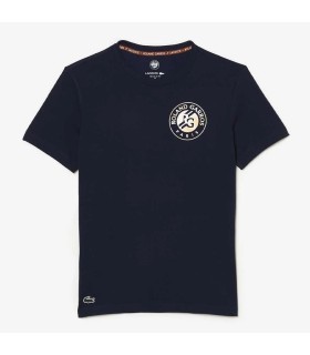 Camiseta Azul Marinho Lacoste Sport Roland Garros | Ipontennis