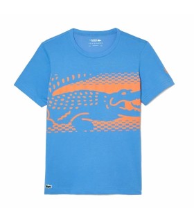 Blaues Tennis-T-Shirt Lacoste x Novak Djokovic | Ipontennis