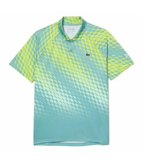 Lacoste Sport Miami Novak Djokovic Green   Yellow Polo