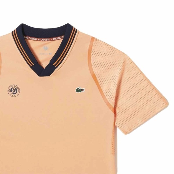 Polo orange de Lacoste Sport Roland Garros | Ipontennis