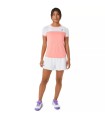 Asics Court SS Damen T-Shirt Weiß Rosa | Ipontennis