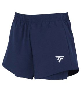 Shorts bleu marine pour femme Tecnifibre Team | Ipontennis