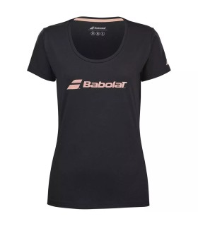 Camiseta Preta de Exercício para Mulher Babolat | Ipontennis