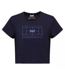 T-shirt d'entraînement pour femme Mouratoglou Bleu Marine | Ipontennis