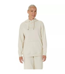 Sweat à capuche pour femme Asics Logo en blanc cassé | Ipontennis