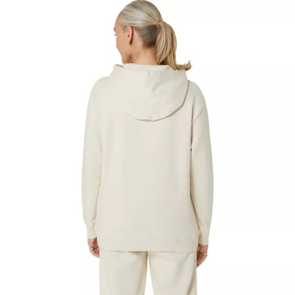 Sweat à capuche pour femme Asics Logo en blanc cassé | Ipontennis