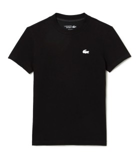 Camiseta Desportiva Preta para Mulher da Lacoste | Ipontennis