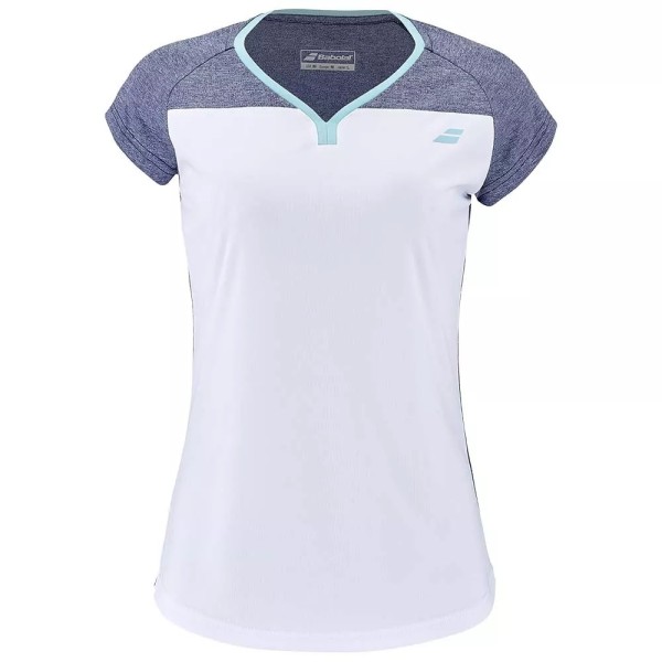 Babolat Play Cap Woman White   Blue Hthr T-Shirt | IPONTENNIS