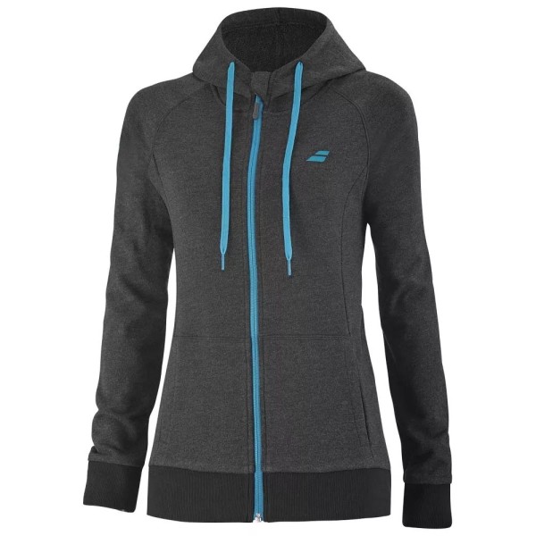 Veste à capuche d'exercice pour femme Babolat Black Heather | Ipontennis