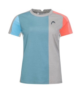 Head Padel Tech Woman Grey / Blue T-Shirt1