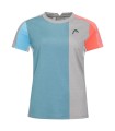 Camiseta Cinza Azul para Mulher Head Padel Tech | Ipontennis