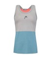 Camiseta sem mangas Head Padel Tech Mulher Cinza Azul | Ipontennis