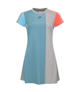 Damen Head Padel Tech Kleid Grau Blau | Ipontennis