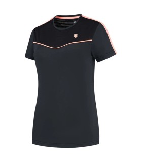 K-Swiss Hypercourt Round Neck Top 2 Black T-Shirt1