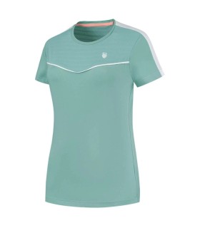 K-Swiss Hypercourt Round Neck Top 2 Turquoise T-Shirt1