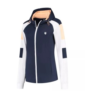 Damen-Trainingsjacke K-Swiss Hypercourt Blau Pfirsich | Ipontennis