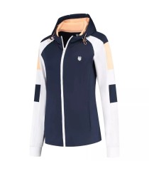 Damen-Trainingsjacke K-Swiss Hypercourt Blau Pfirsich | Ipontennis