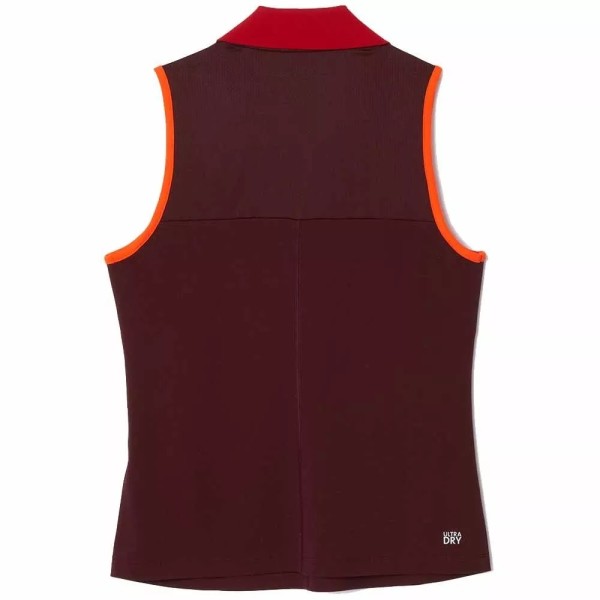 Ärmelloses Polo für Damen in Bordeaux | Ipontennis