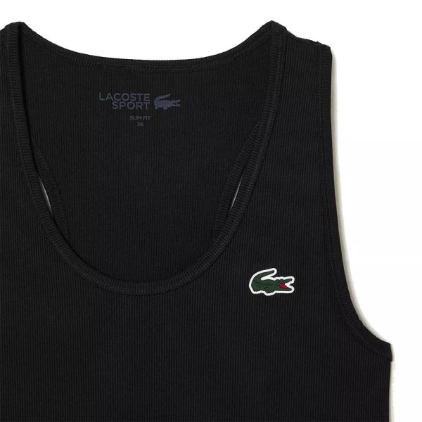 Lacoste Sport Schwarzes ärmelloses Damen-T-Shirt | Ipontennis