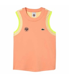 Lacoste Roland Garros Ärmelloses orangefarbenes Shirt | Ipontennis