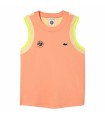 Lacoste Roland Garros Ärmelloses orangefarbenes Shirt | Ipontennis