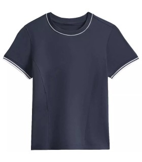 Camiseta sem costuras para mulher Wilson Team cor azul-marinho | Ipontennis