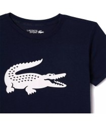 Camiseta desportiva azul-marinho para jovens da Lacoste | Ipontennis