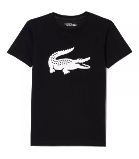 T-shirt de sport noire pour jeunes de Lacoste | Ipontennis