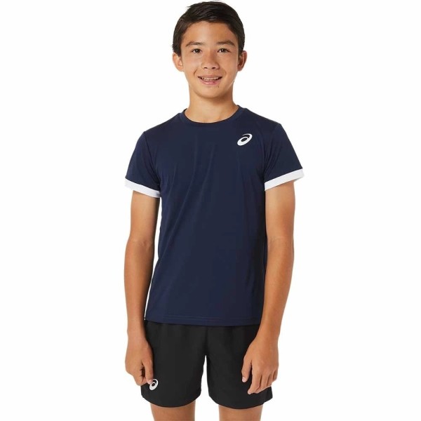 T-shirt bleu marine pour jeunes de Asics | Ipontennis