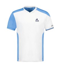 T-shirt Junior Le Coq Sportif New-York Blanc Bleu | Ipontennis