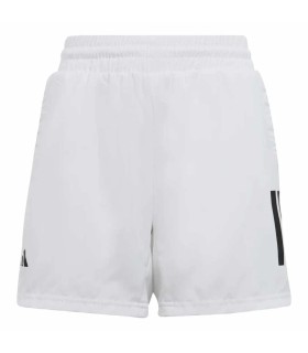 Adidas Junior Club 3 Stripes White Short1