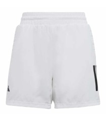 Adidas Junior Club 3 Stripes White Short1