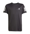 Camiseta Preta Júnior Adidas Club 3-Stripes | Ipontennis