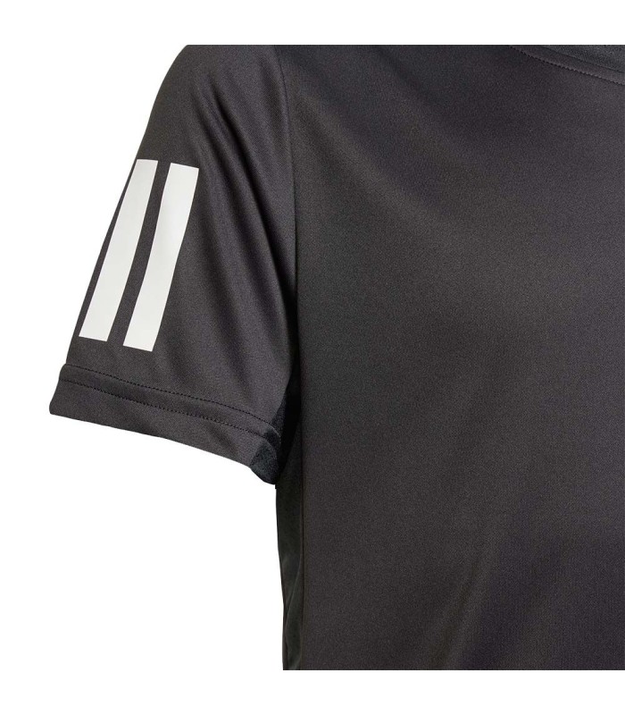 Schwarzes Junior Adidas Club 3-Stripes T-Shirt | Ipontennis