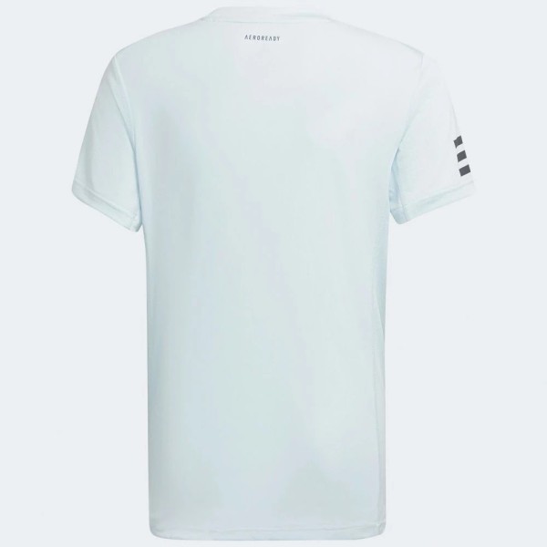 Junior Blaues Adidas Club 3 Streifen T-Shirt | Ipontennis