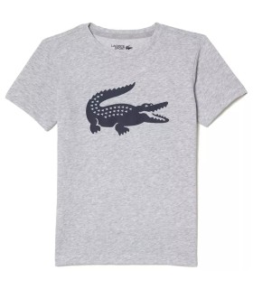 T-shirt de sport grise pour jeunes de Lacoste | Ipontennis